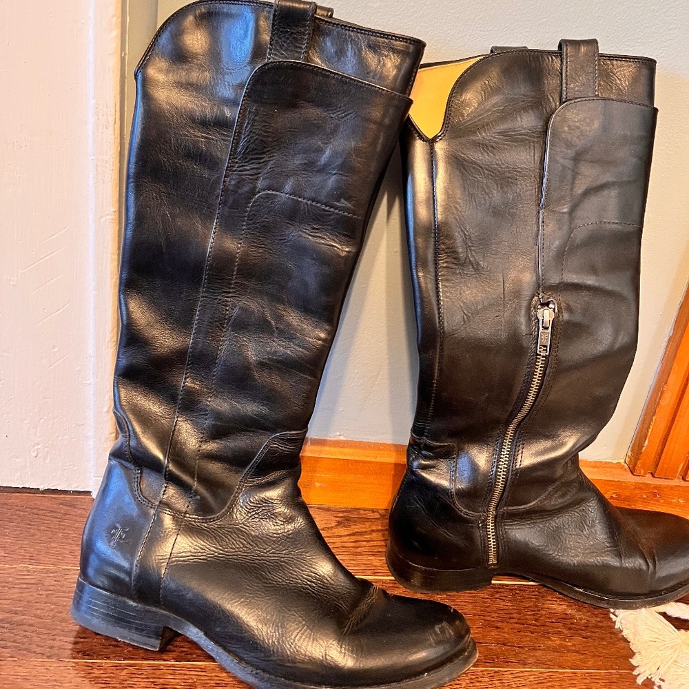 Frye Paige Riding Boots 9.5 Black